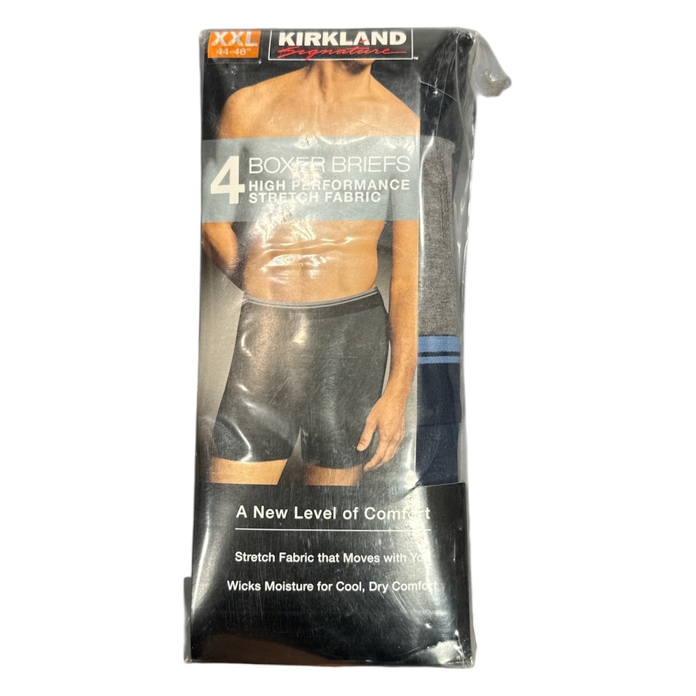 Kirkland Signature Mens 4‎ Pack Boxer Briefs XXL High Performance Stretch